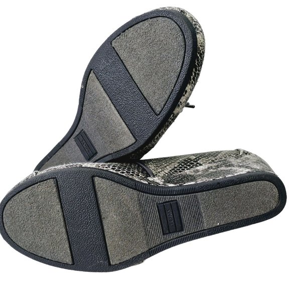 Toms Women's Kala Grey Vegan Leather Snakeskin Wedge Booties Sz 8 10014883 - Picture 8 of 10
